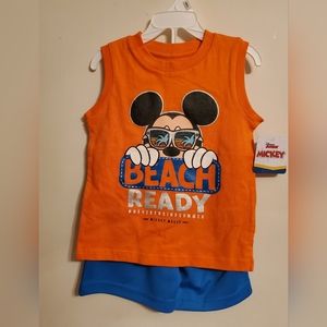 Disney "Beach Ready" shorts set, Size 2T and 3T